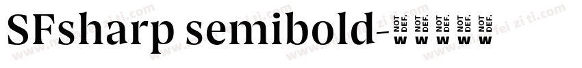 SFsharp semibold字体转换